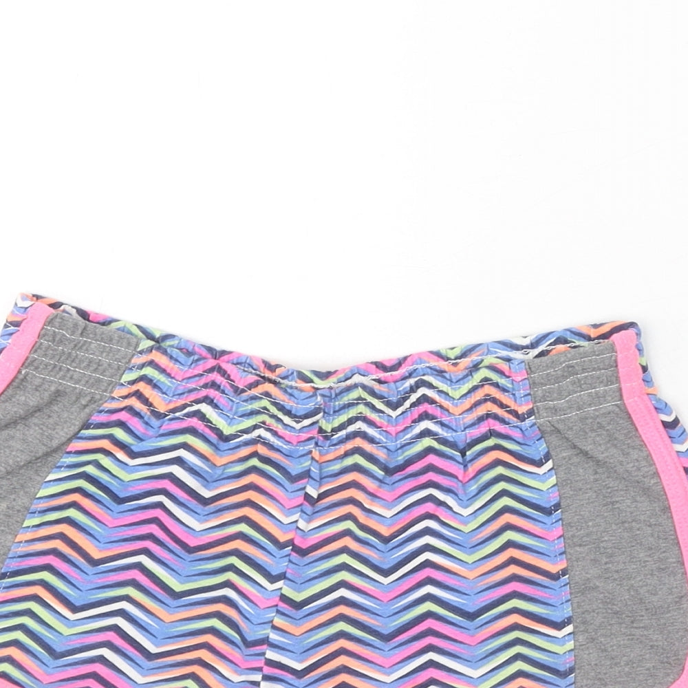 Peacocks Girls Pink Geometric Cotton Sweat Shorts Size 9 Years Regular