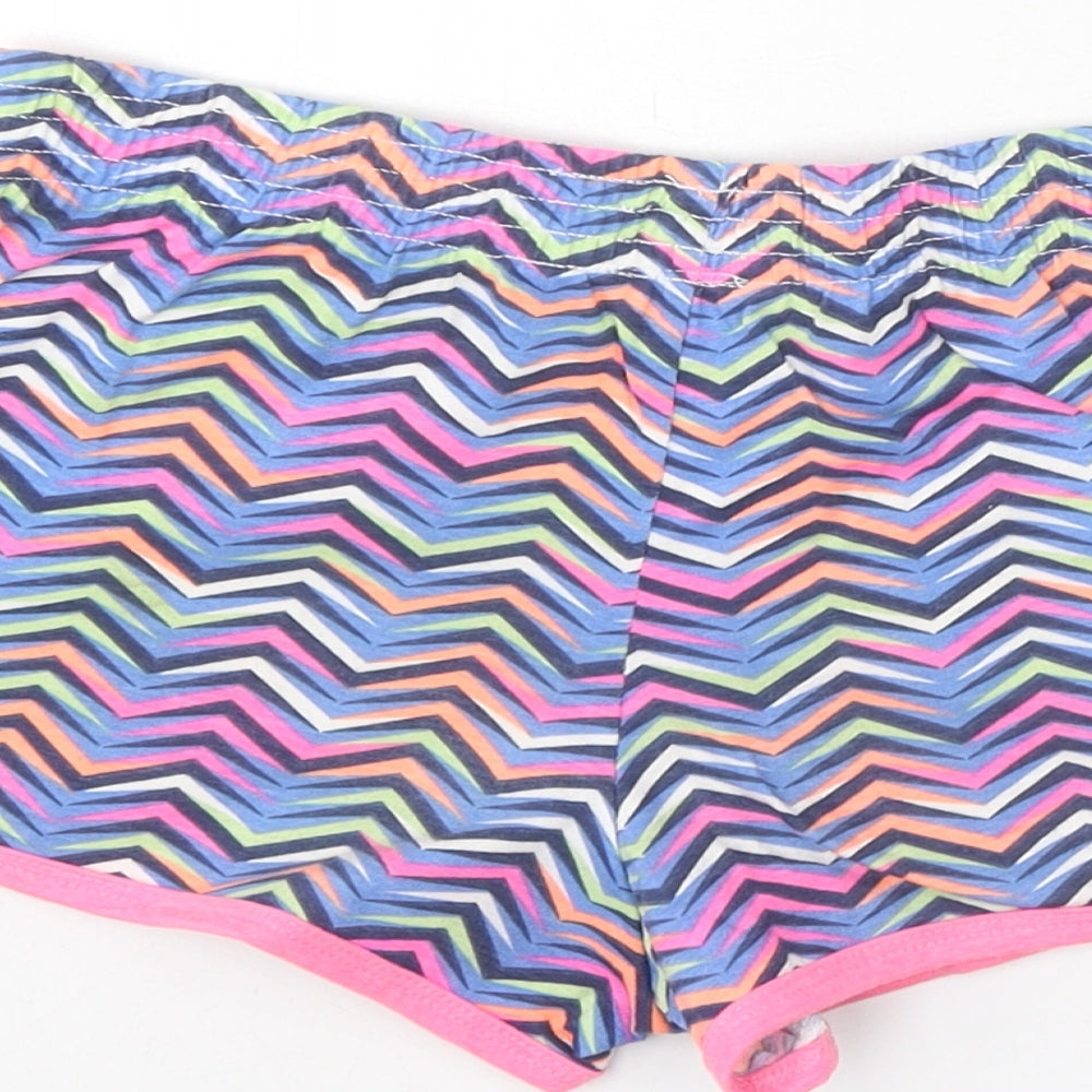 Peacocks Girls Pink Geometric Cotton Sweat Shorts Size 9 Years Regular