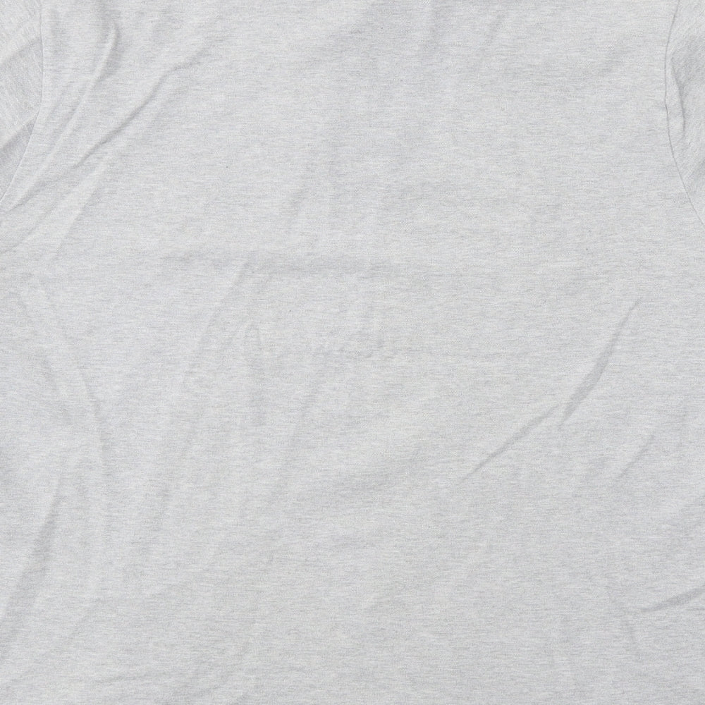 Marks and Spencer Mens Grey Cotton Polo Size XL Collared Button