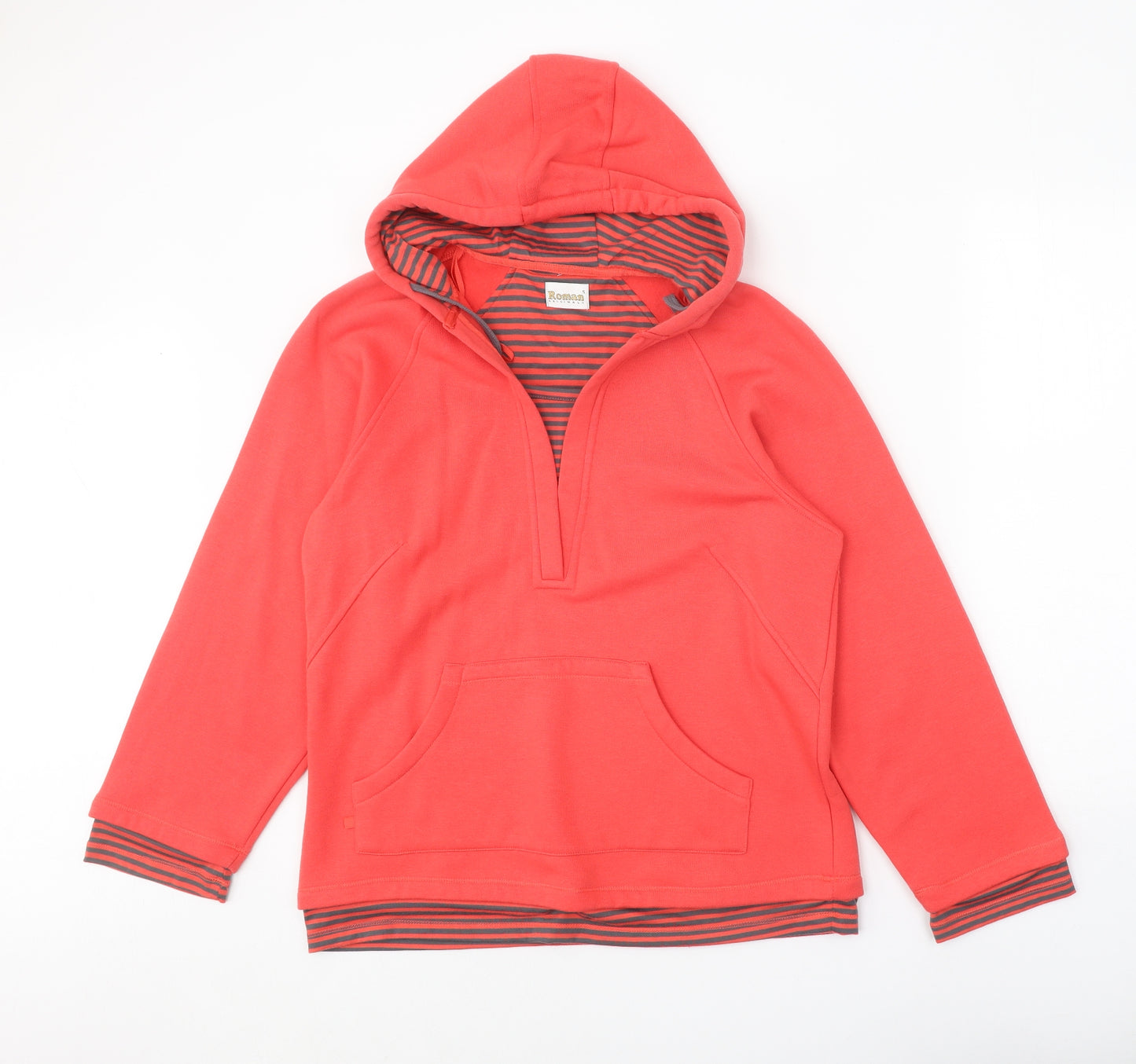 Roman Originals Womens Red Polyester Pullover Hoodie Size S Pullover