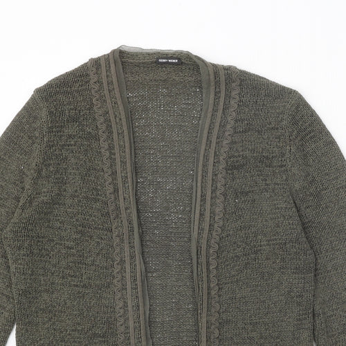 Gerry Weber Womens Green V-Neck Acrylic Cardigan Jumper Size 14
