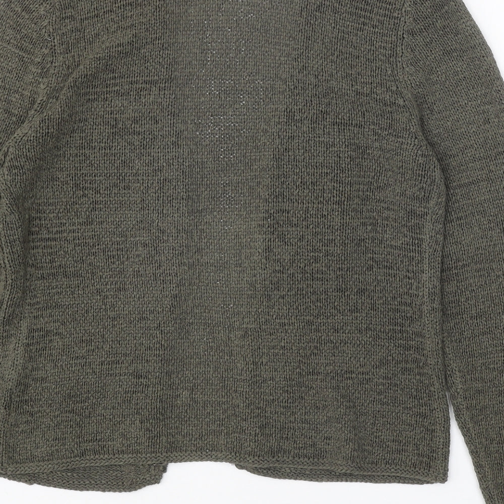 Gerry Weber Womens Green V-Neck Acrylic Cardigan Jumper Size 14