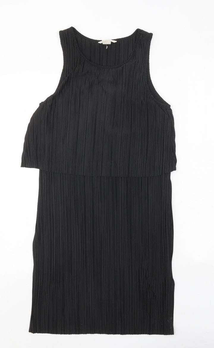 H&M Womens Black Polyester Tank Dress Size S Round Neck Pullover