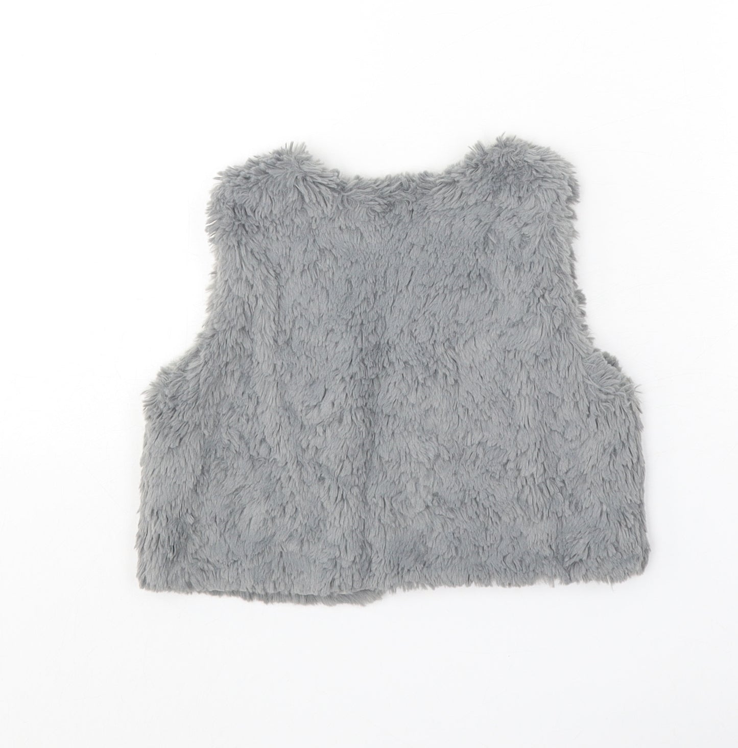NEXT Girls Grey V-Neck Polyester Cardigan Jumper Size 4-5 Years Pullover