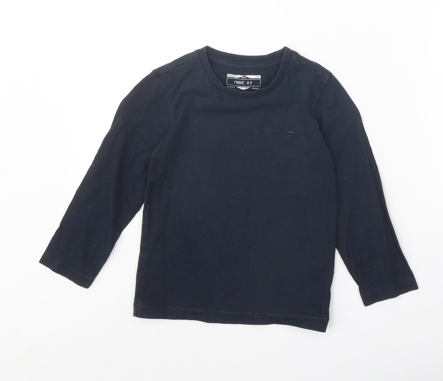 NEXT Boys Blue 100% Cotton Basic T-Shirt Size 3-4 Years Round Neck Pullover