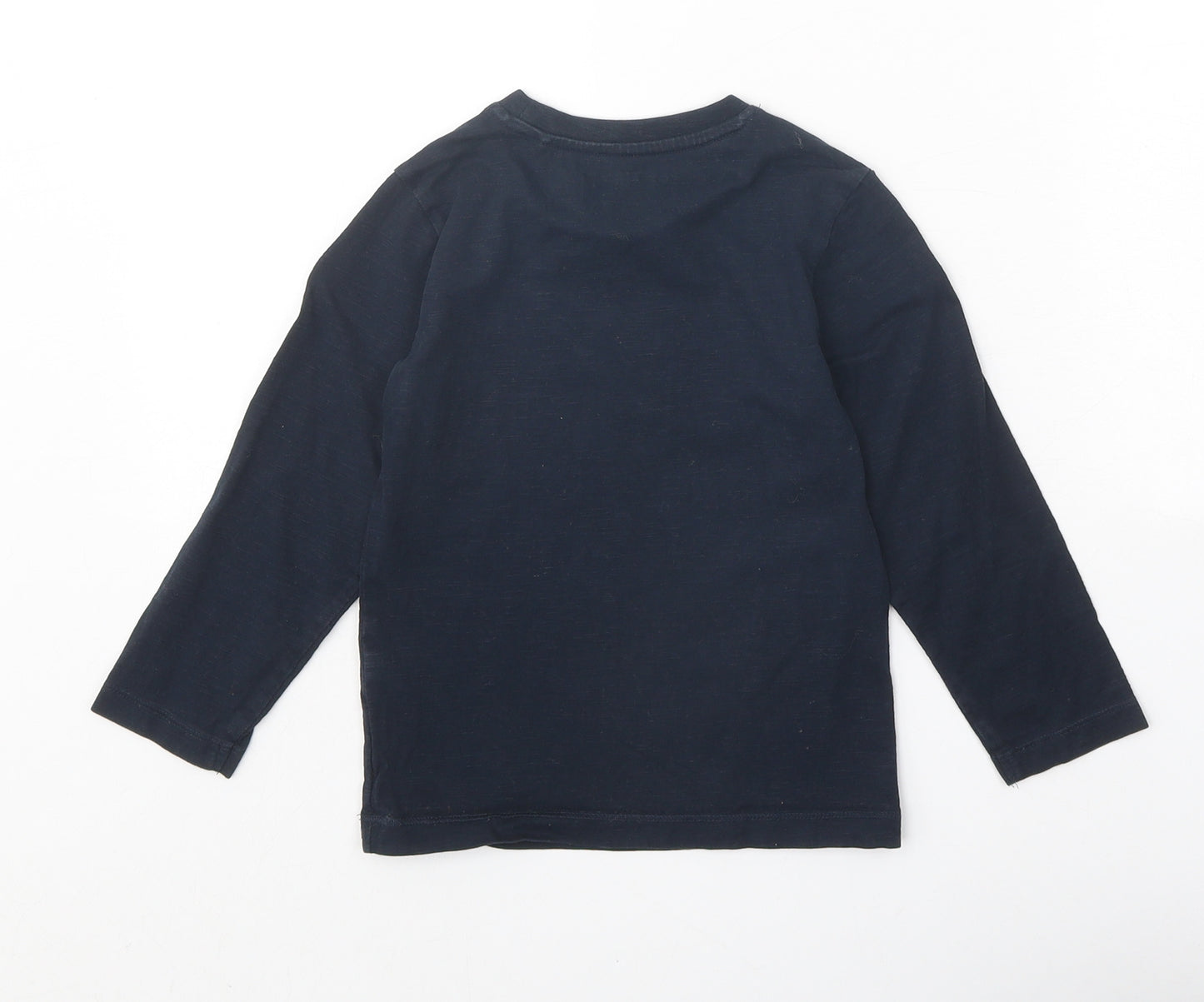 NEXT Boys Blue 100% Cotton Basic T-Shirt Size 3-4 Years Round Neck Pullover