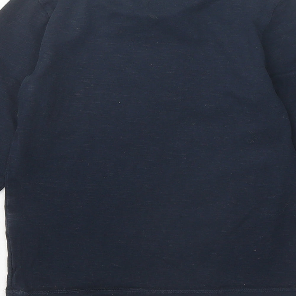 NEXT Boys Blue 100% Cotton Basic T-Shirt Size 3-4 Years Round Neck Pullover