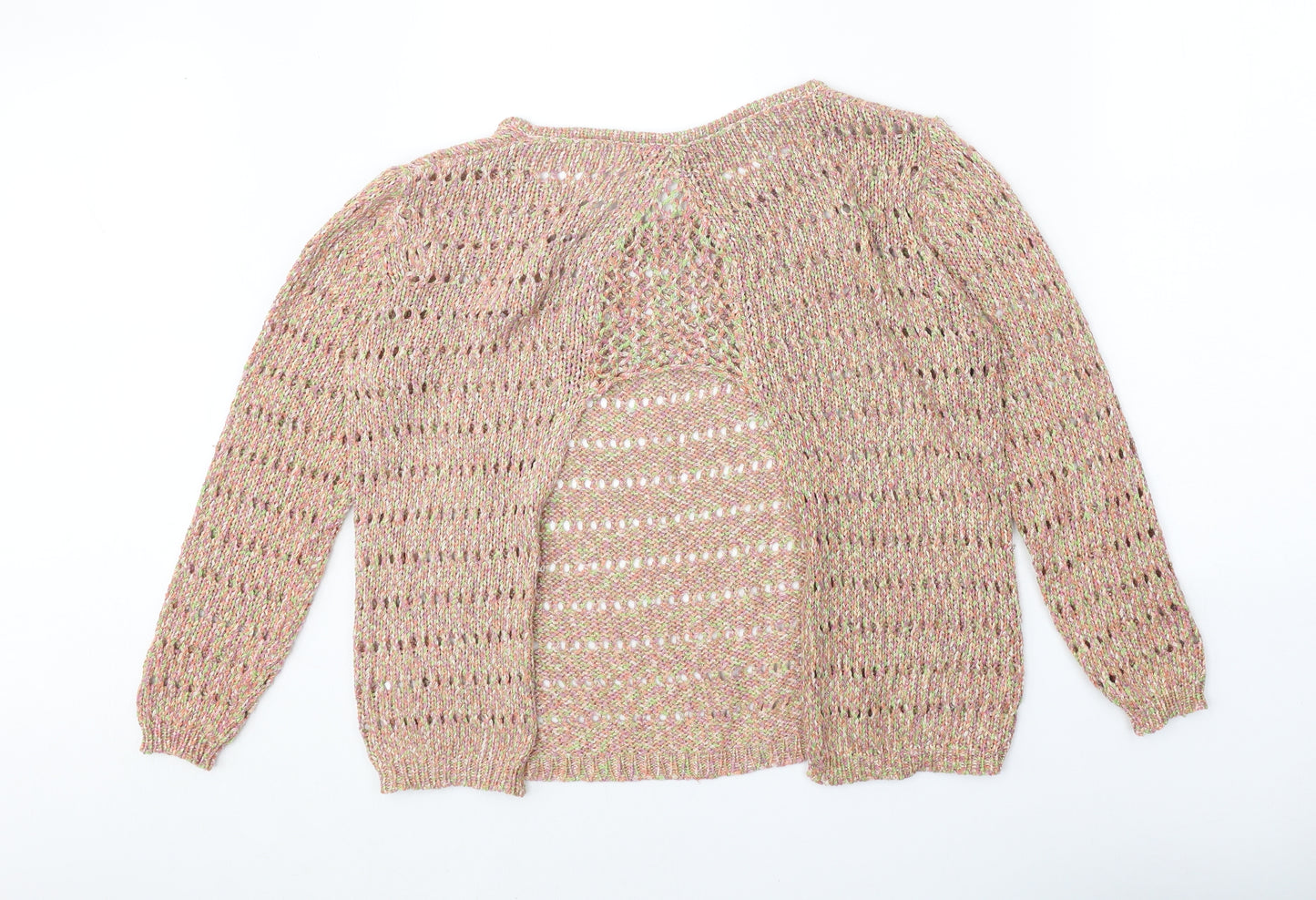 OPUS Womens Beige Boat Neck Cotton Pullover Jumper Size 10 - Open Back