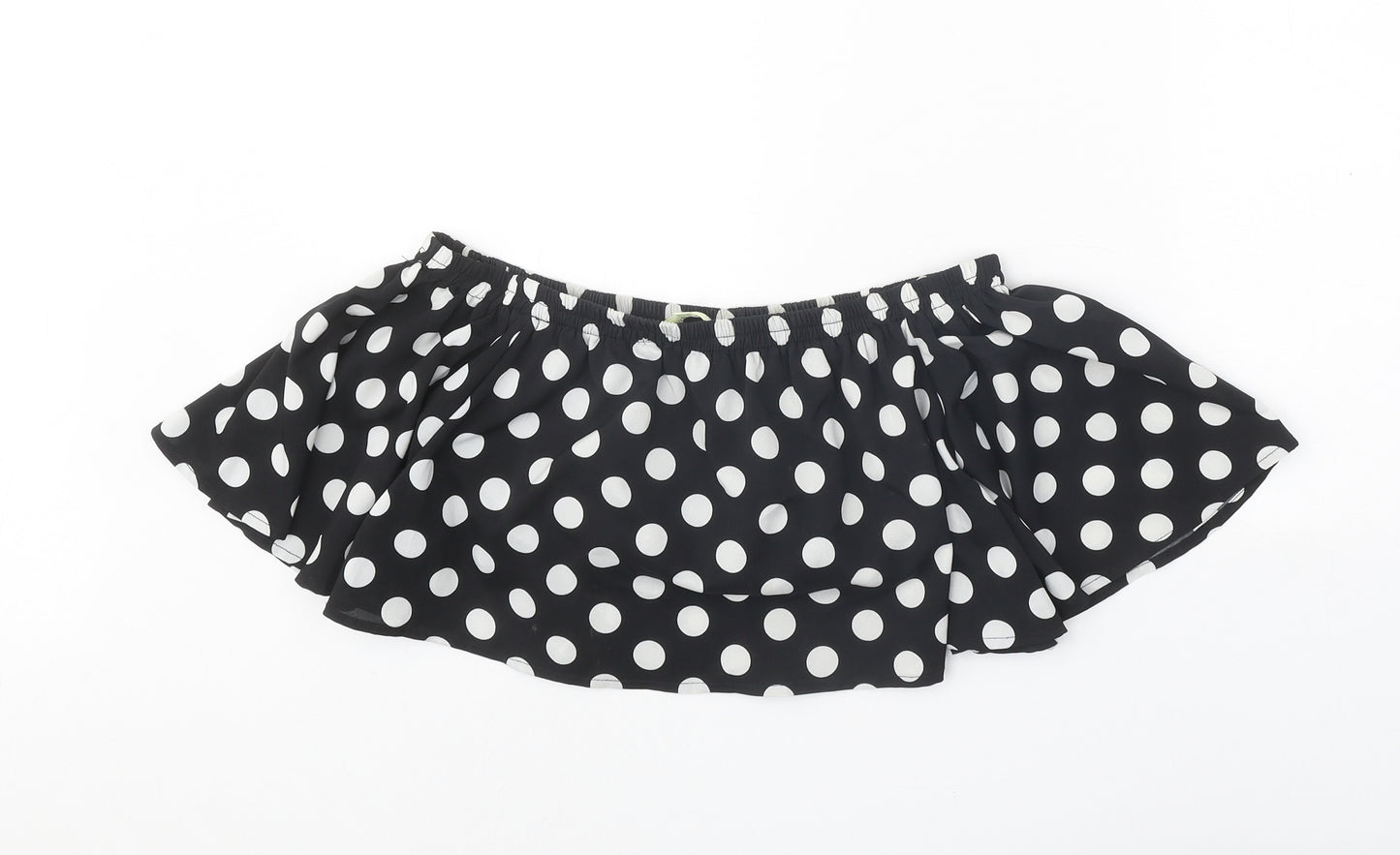 Love & Other Things Womens Black Polka Dot Polyester Camisole Blouse Size S Boat Neck