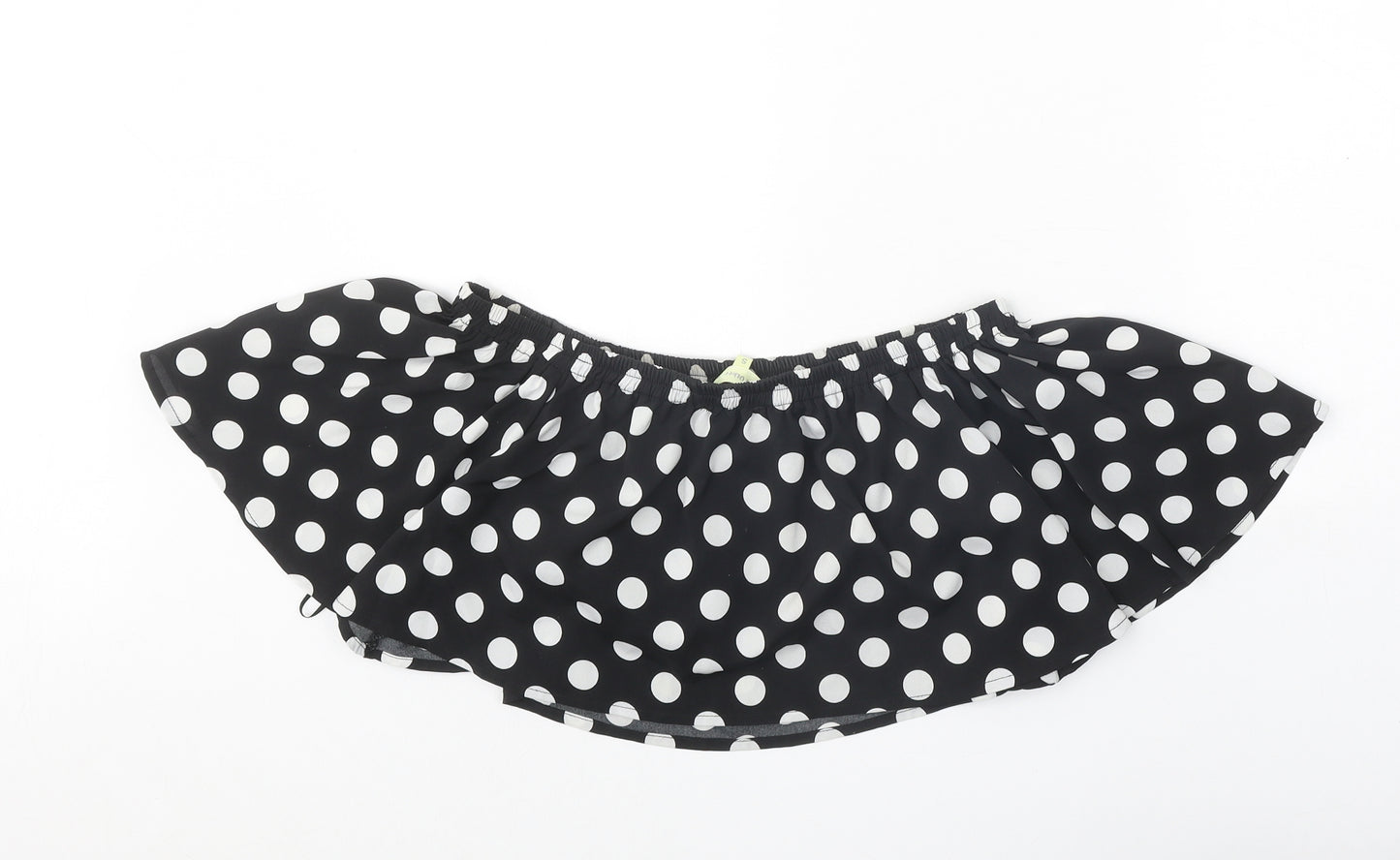 Love & Other Things Womens Black Polka Dot Polyester Camisole Blouse Size S Boat Neck