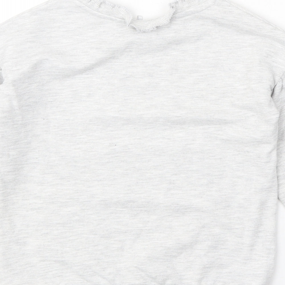 George Girls Green Cotton Pullover Sweatshirt Size 3-4 Years Pullover - Rabbit