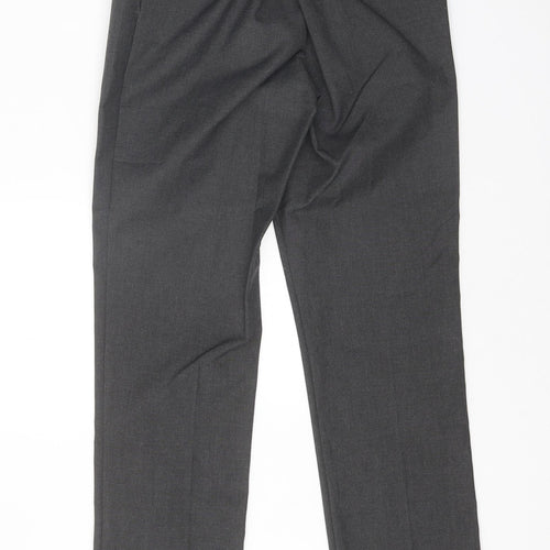 The Kids Division Girls Grey Polyester Carrot Trousers Size 11-12 Years Regular Zip
