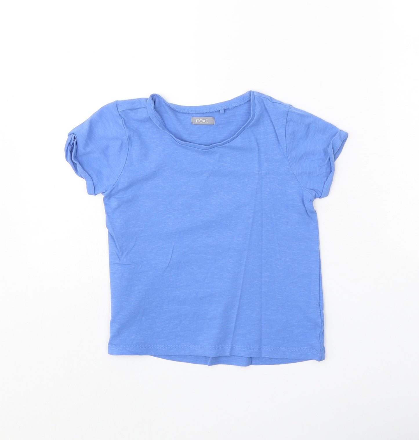 NEXT Boys Blue 100% Cotton Basic T-Shirt Size 4-5 Years Round Neck Pullover