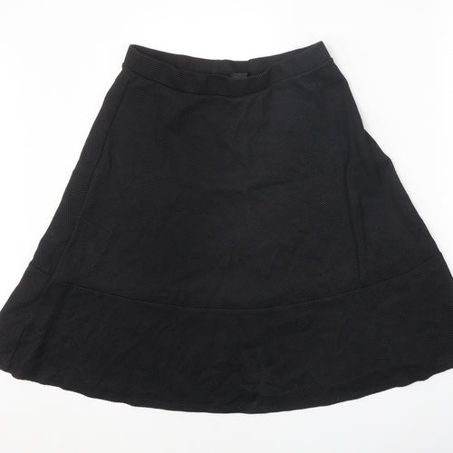 H&M Womens Black Polyester A-Line Skirt Size M