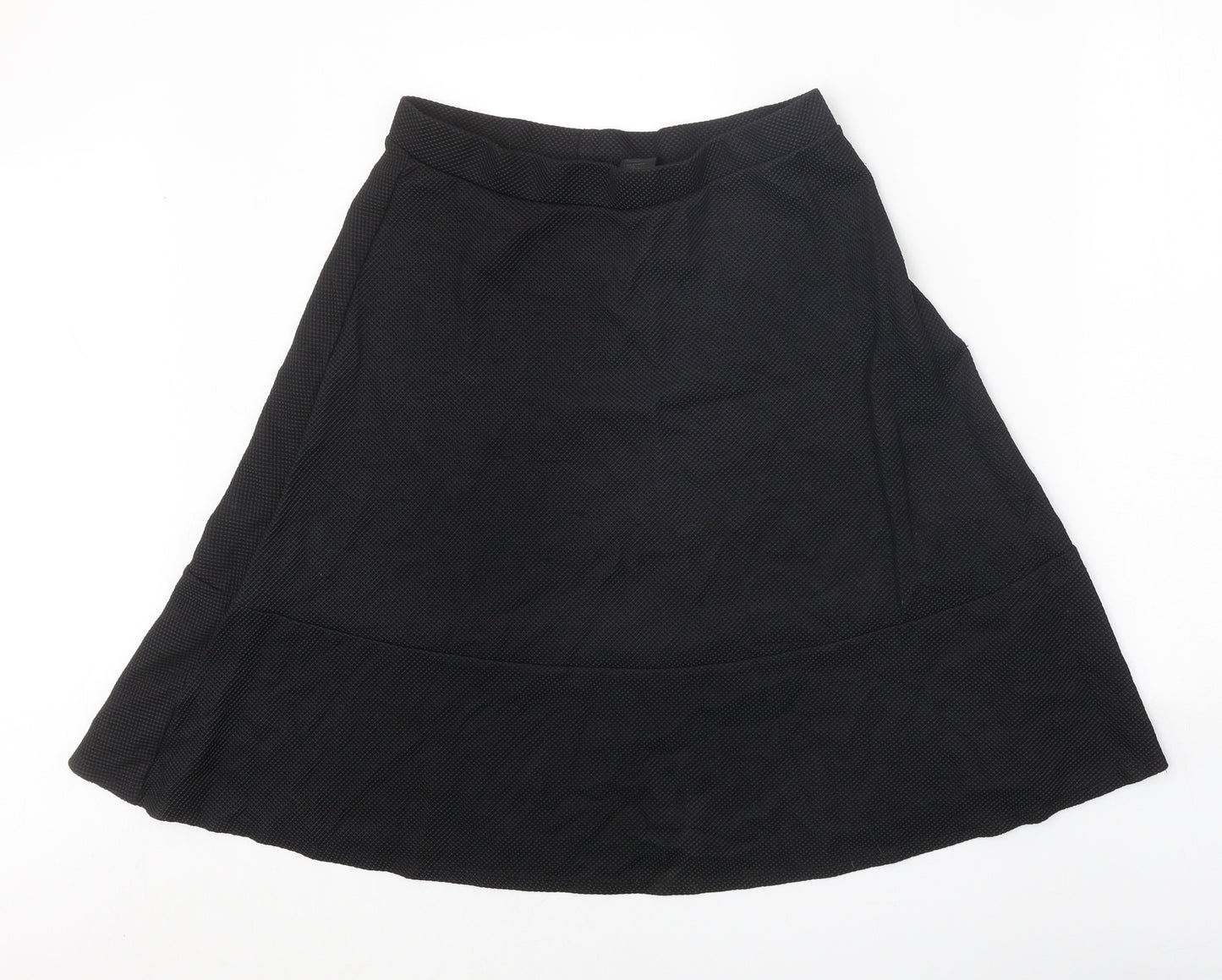 H&M Womens Black Polyester A-Line Skirt Size M