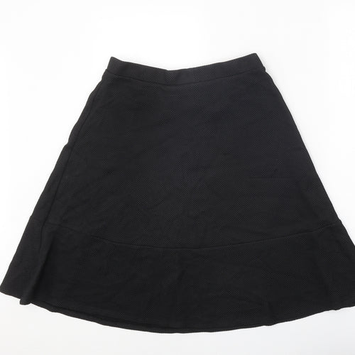 H&M Womens Black Polyester A-Line Skirt Size M