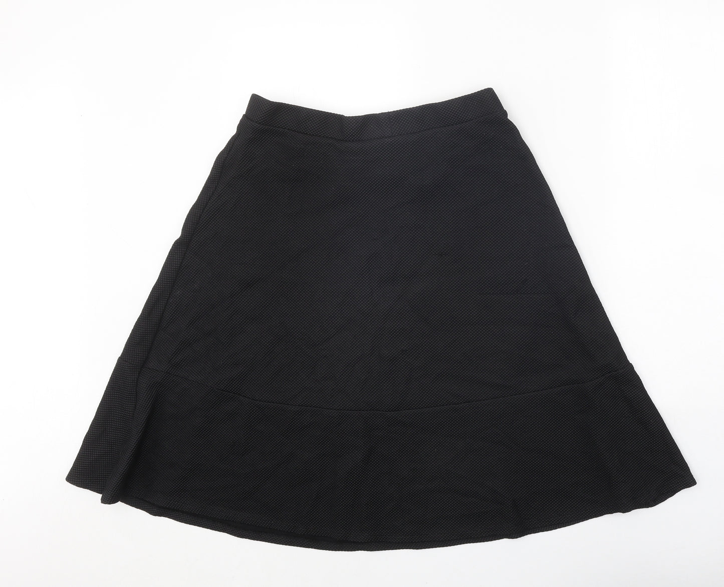 H&M Womens Black Polyester A-Line Skirt Size M