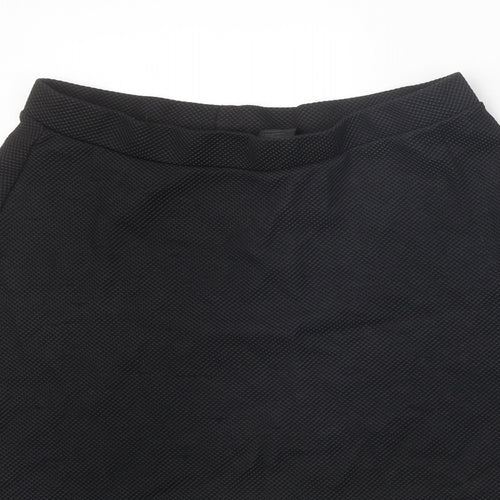 H&M Womens Black Polyester A-Line Skirt Size M