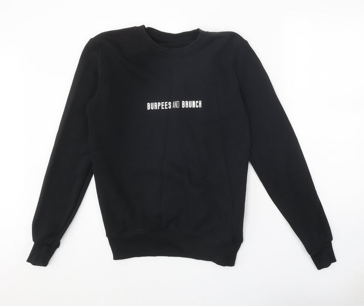 Preworn Womens Black Cotton Pullover Sweatshirt Size S Pullover
