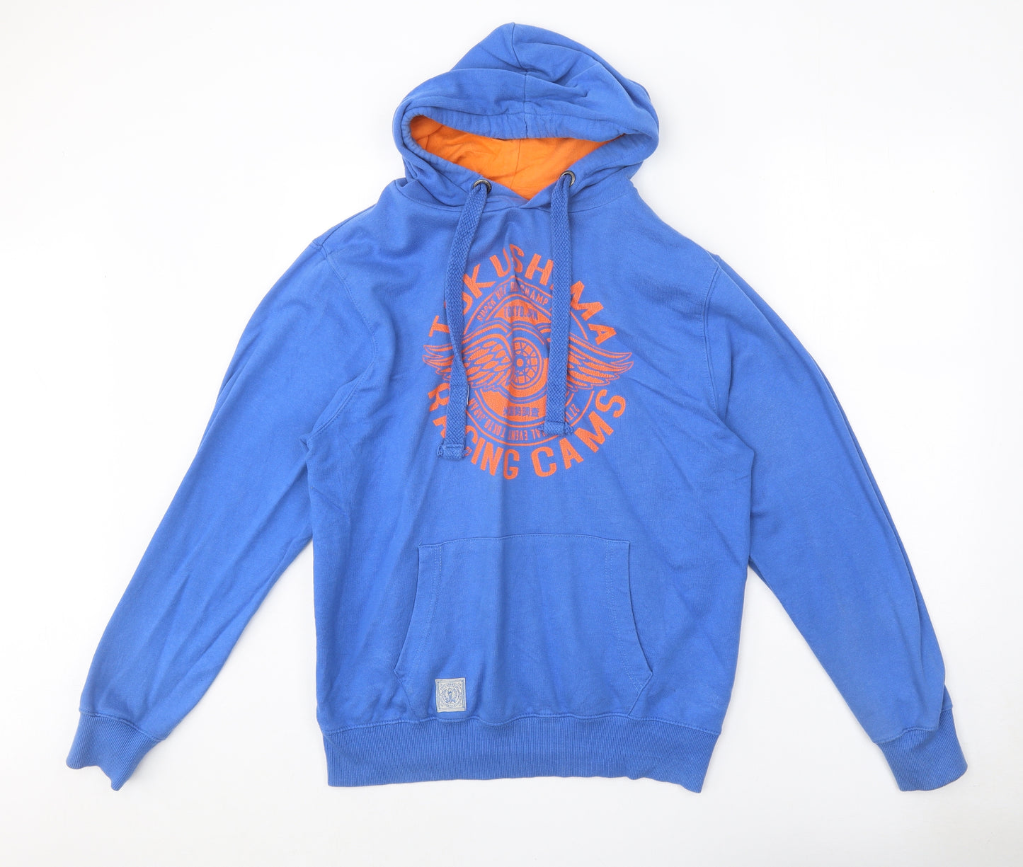 PETROLEUM Mens Blue Cotton Pullover Hoodie Size M