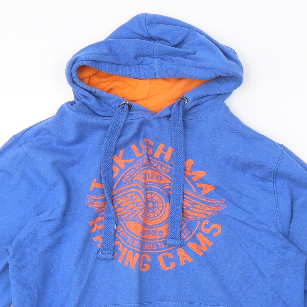 PETROLEUM Mens Blue Cotton Pullover Hoodie Size M