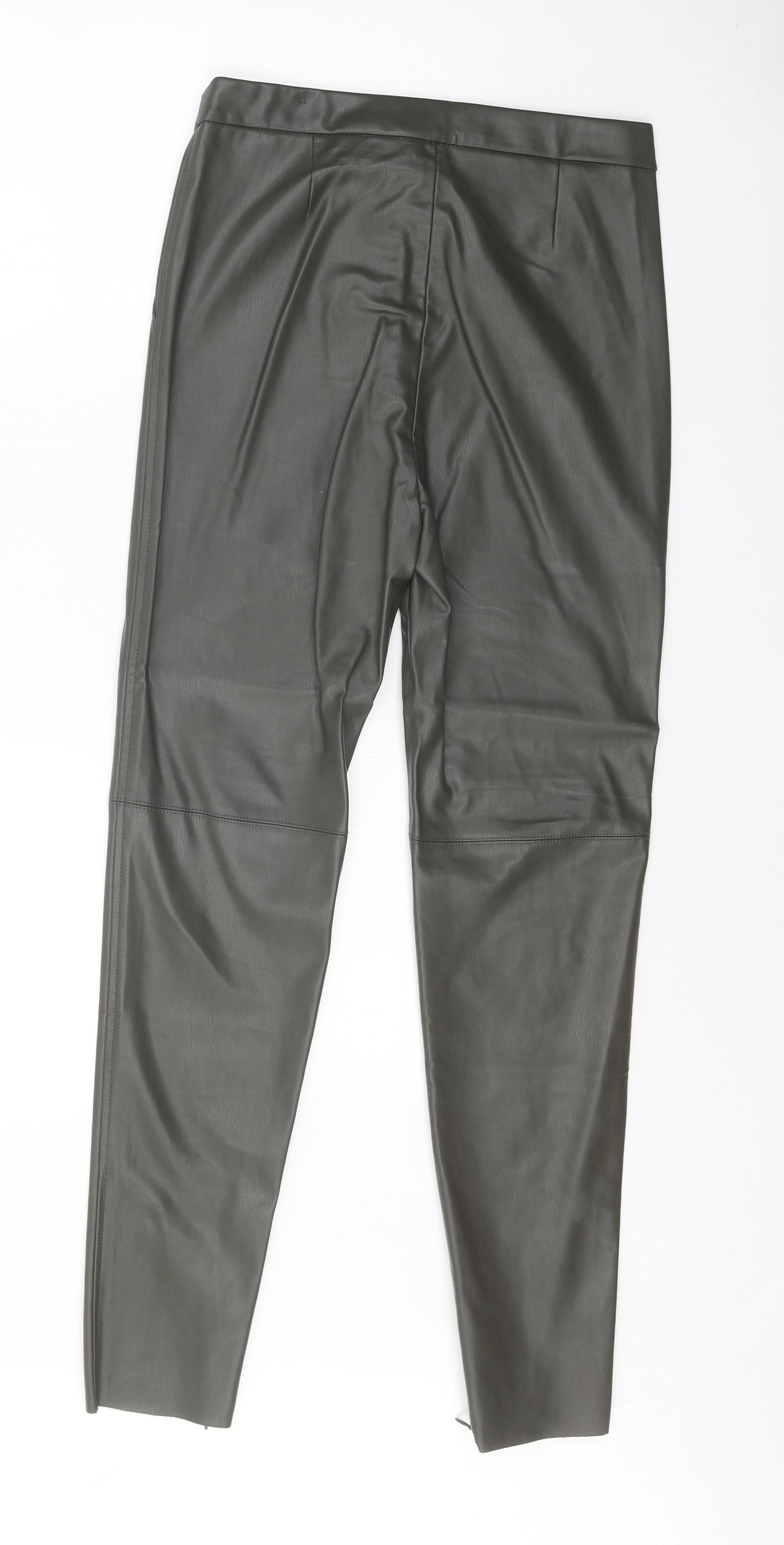 Preworn Womens Grey Polyamide Trousers Size 28 in Regular Zip