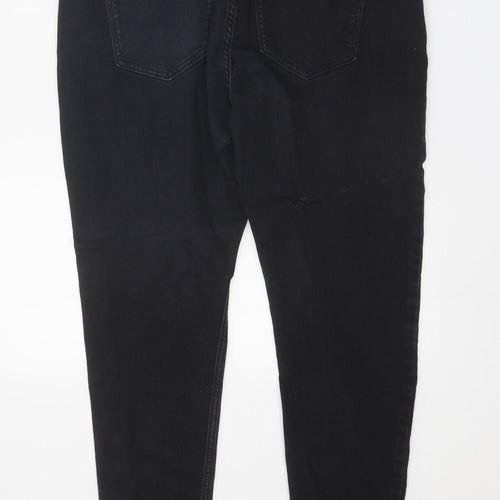 Texas Vintage Womens Black Cotton Skinny Jeans Size 14 Regular Zip