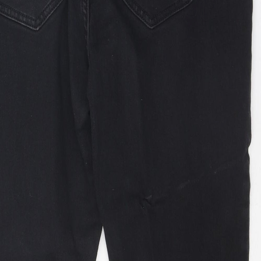 Texas Vintage Womens Black Cotton Skinny Jeans Size 14 Regular Zip