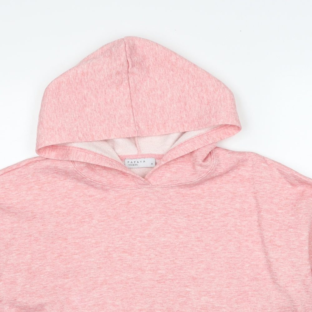 Papaya Womens Pink Polyester Pullover Hoodie Size M Pullover