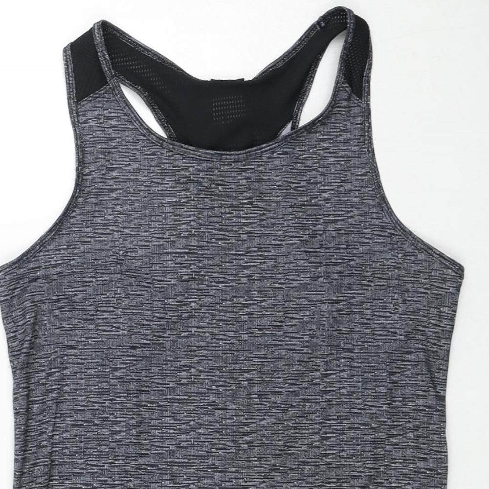DECATHLON Womens Grey Polyester Basic Tank Size 12 Round Neck Pullover - Cardio Training
