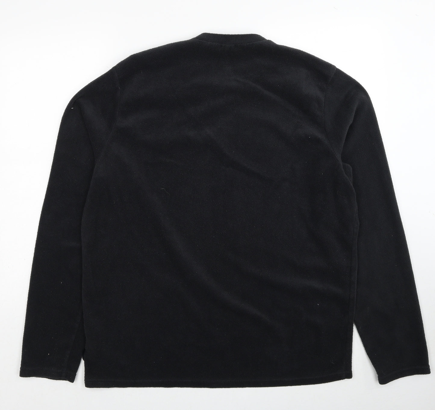 DECATHLON Mens Black Polyester Pullover Sweatshirt Size 2XL