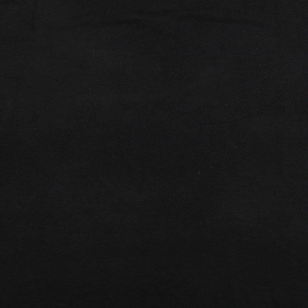 F&F Mens Black V-Neck Acrylic Pullover Jumper Size 3XL Long Sleeve