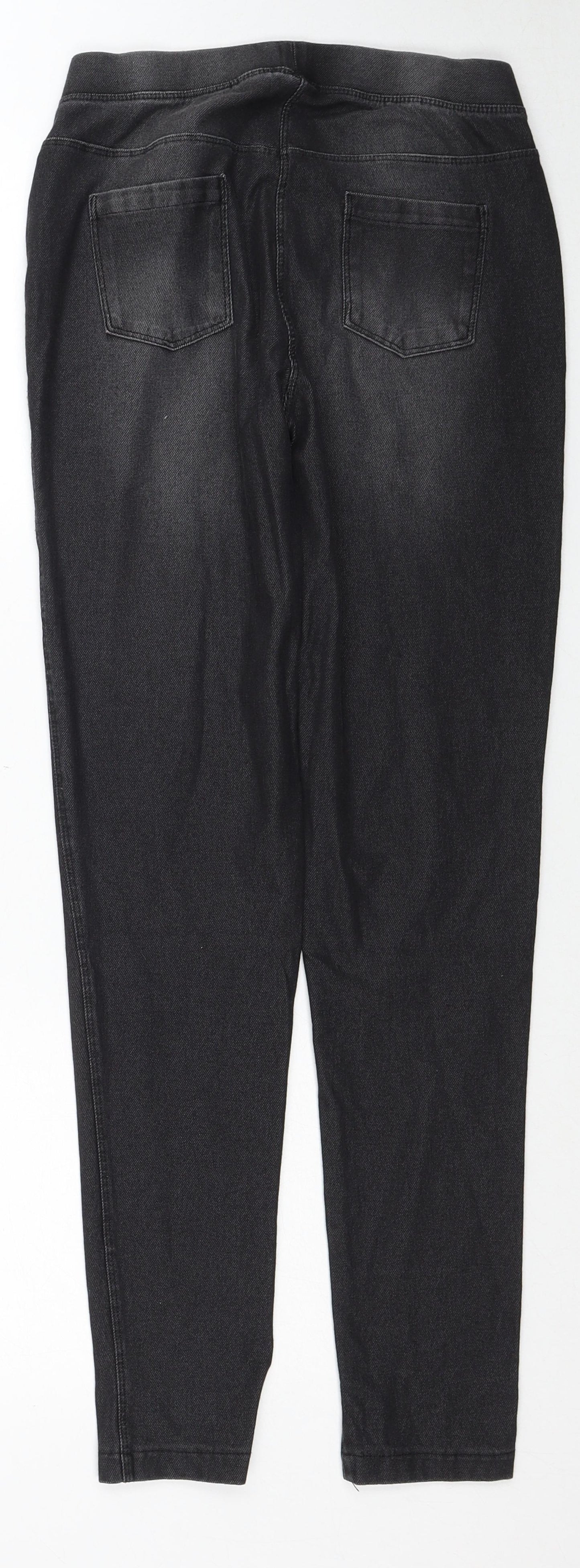 Peppers Girls Black Cotton Jegging Jeans Size 12-13 Years Regular Pullover - Age 12-14 Years