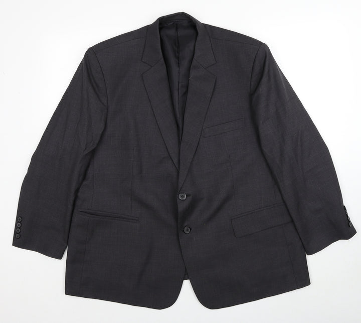 Universal Tailor Mens Grey Polyester Jacket Suit Jacket Size 44 Regular