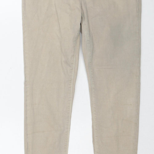 Only Womens Beige Cotton Skinny Jeans Size 8 L30 in Regular Zip