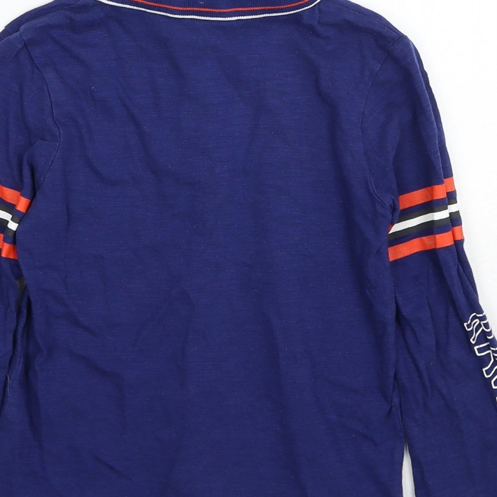 George Boys Blue Cotton Pullover Polo Size 3-4 Years Collared Button