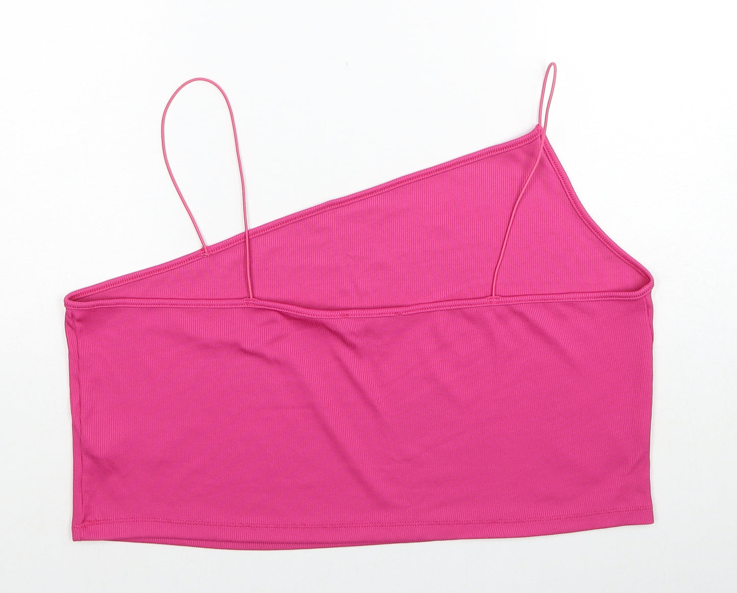 Primark Womens Pink Polyester Cropped Tank Size 2XL Square Neck - Ribbed