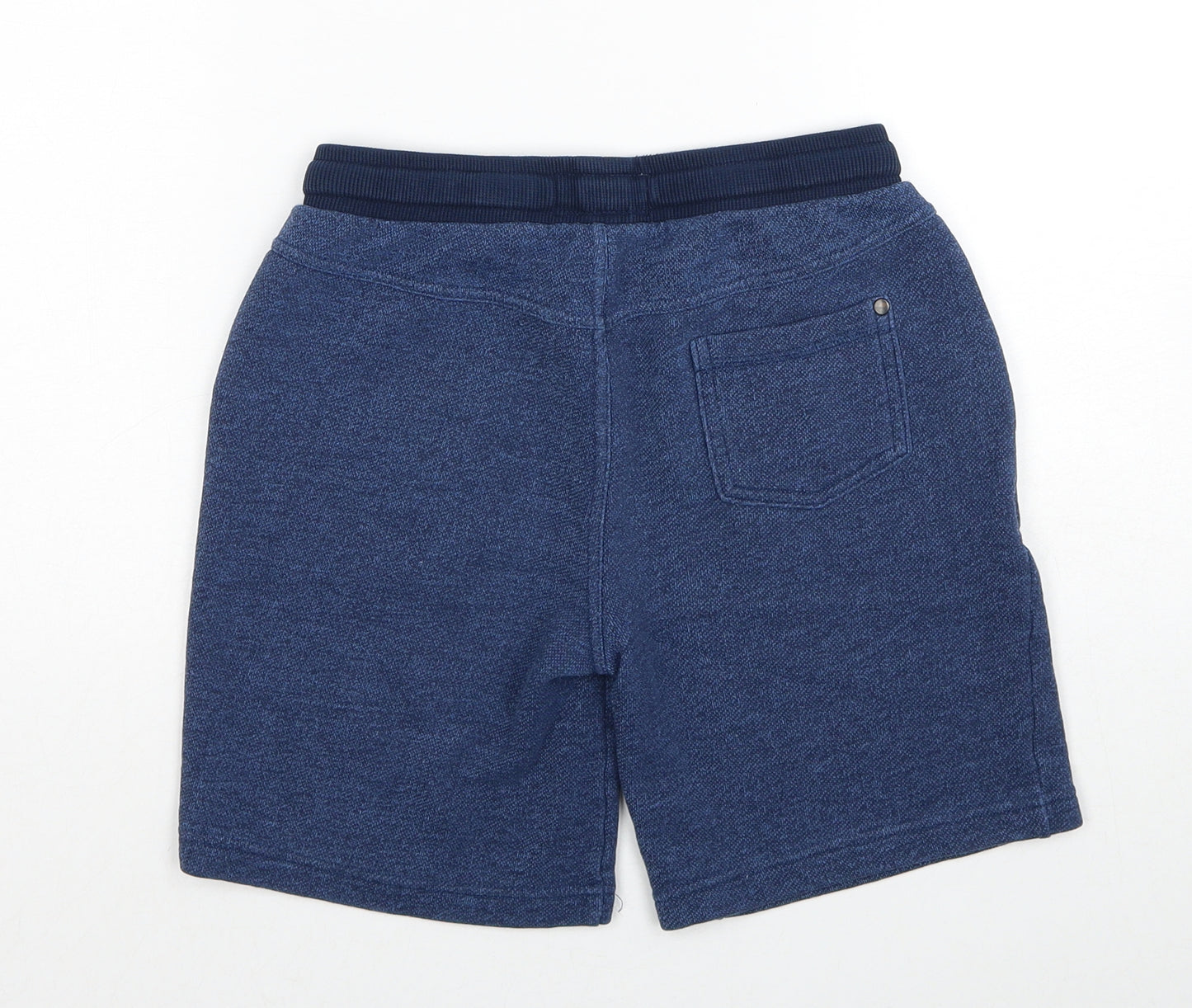 Matalan Boys Blue Cotton Sweat Shorts Size 11 Years Regular Drawstring