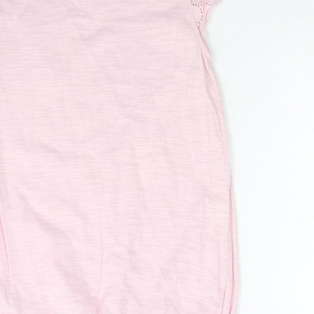 George Girls Pink Cotton Basic Tank Size 8-9 Years Round Neck Pullover