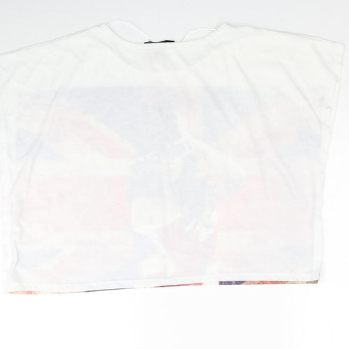 Atmosphere Womens Multicoloured Polyester Basic T-Shirt Size 8 Boat Neck - Too Cool