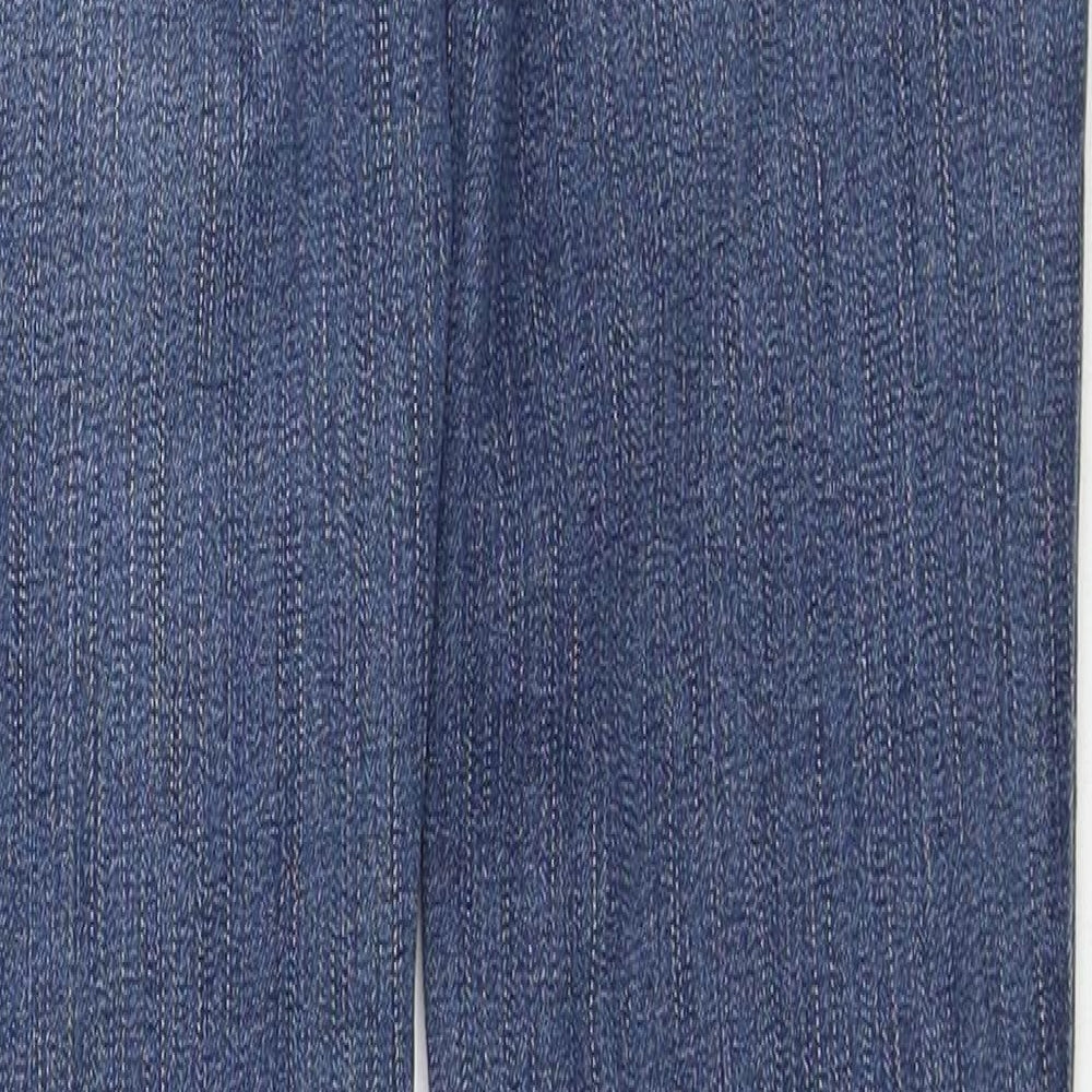 Superdry Womens Blue Cotton Straight Jeans Size 26 in L32 in Regular Zip