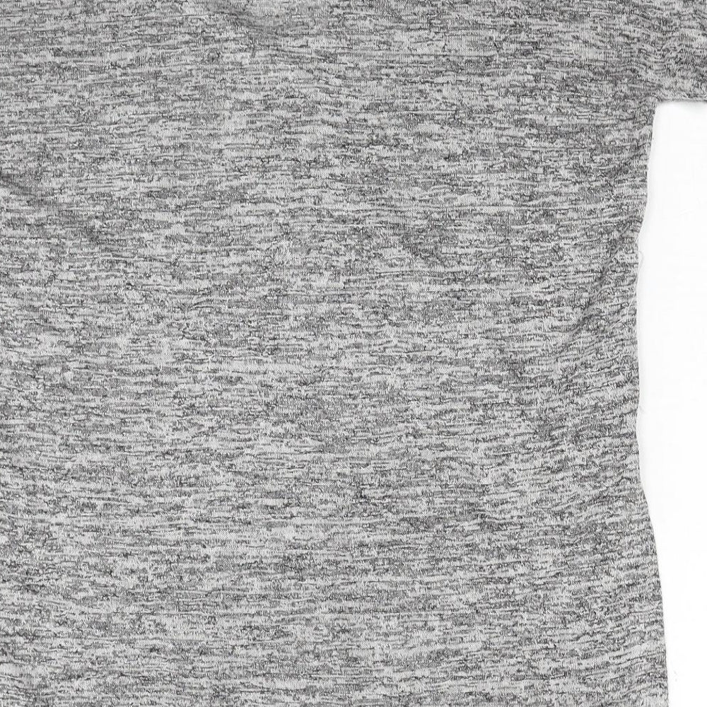 Atmosphere Womens Grey V-Neck Geometric Viscose Pullover Jumper Size 8