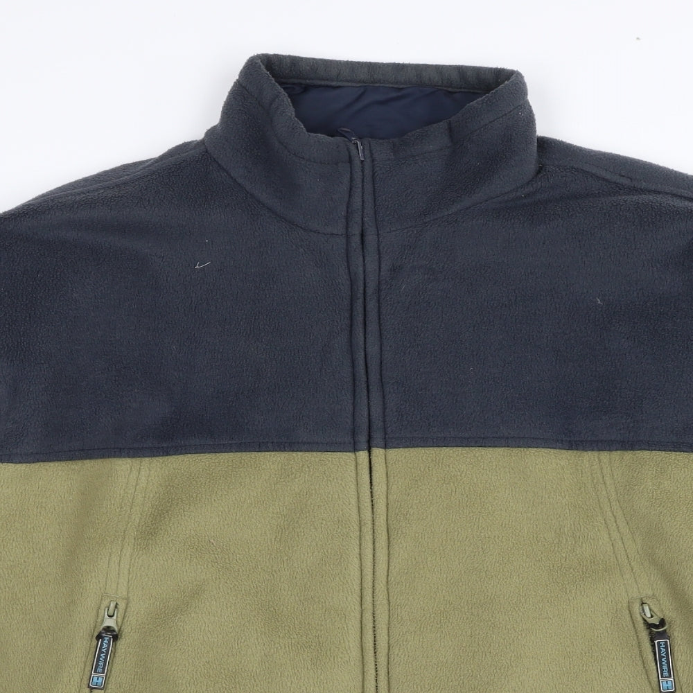 Haywire Mens Green Geometric Jacket Size L Zip
