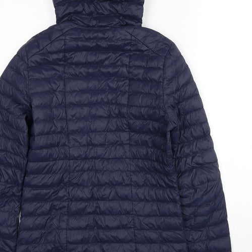 DECATHLON Womens Blue Quilted Jacket Size XS Zip