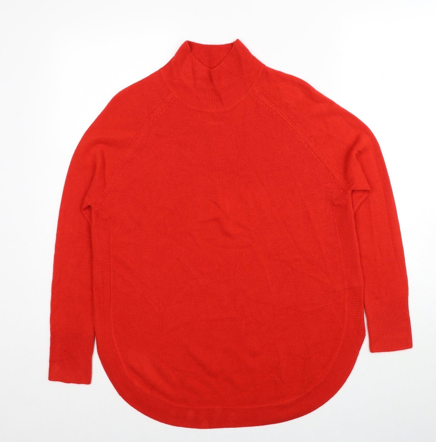 Marks and Spencer Womens Red High Neck Acrylic Pullover Jumper Size S