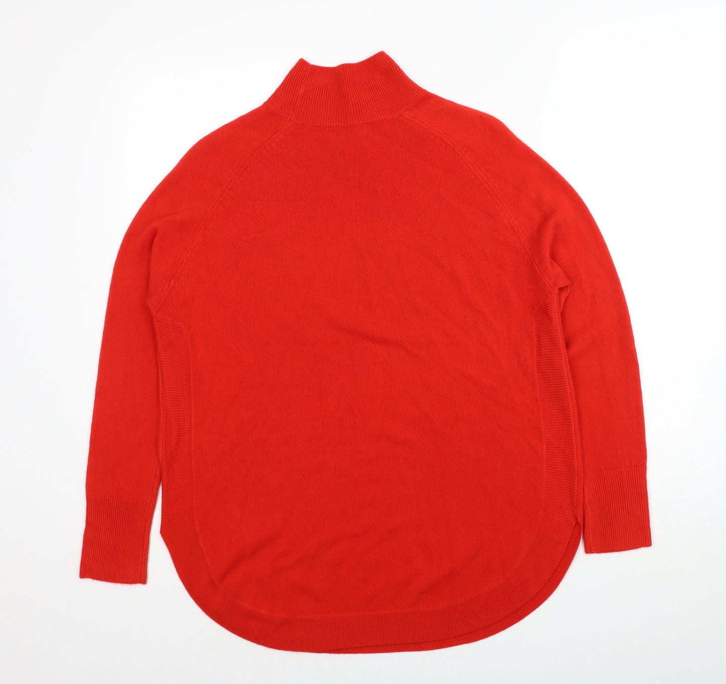 Marks and Spencer Womens Red High Neck Acrylic Pullover Jumper Size S
