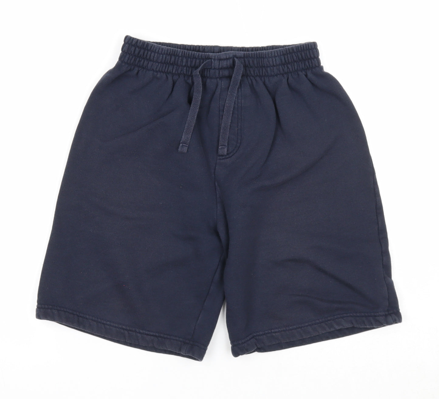 TU Boys Blue Cotton Sweat Shorts Size 11 Years Regular Drawstring