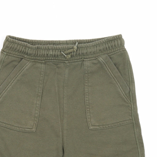 TU Boys Green Cotton Sweat Shorts Size 11 Years Regular Drawstring