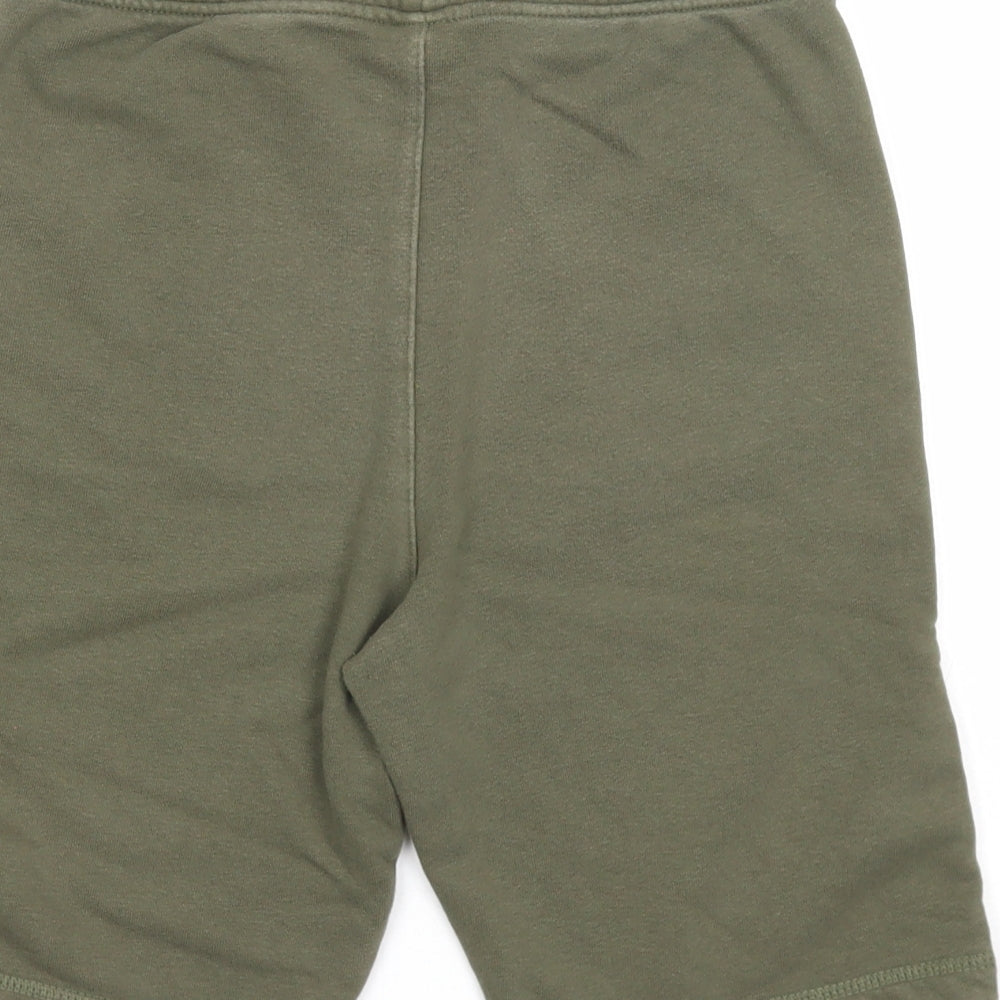 TU Boys Green Cotton Sweat Shorts Size 11 Years Regular Drawstring