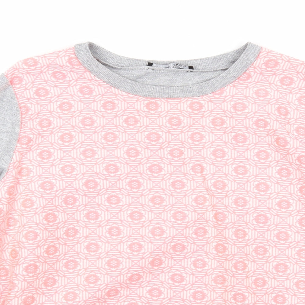 Atmosphere Womens Grey Geometric Polyester Pullover Sweatshirt Size 12 Pullover